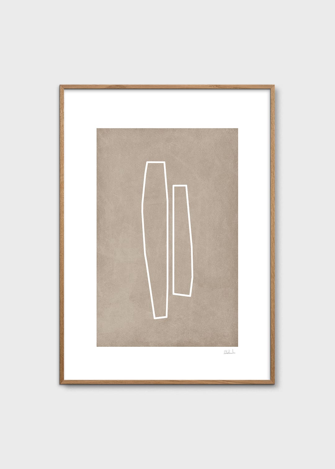 The Poster Club Art Prints Form of Legs Poster 50x70 beige