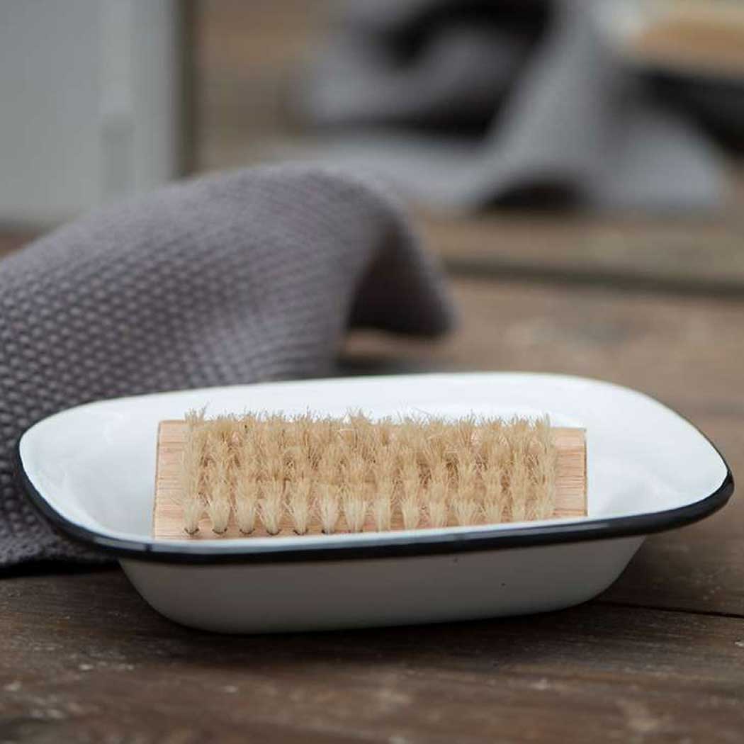 Ib Laursen Altum Seifenschale Emaille Creme Weiss 15cm