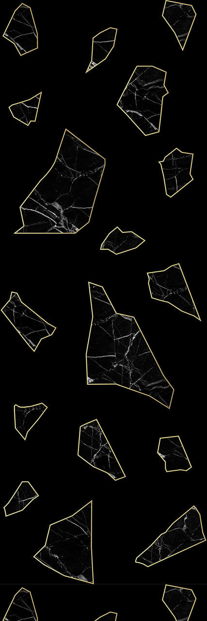 Mineheart Wallpaper Marble Fragment Tapete Schwarz Vlies