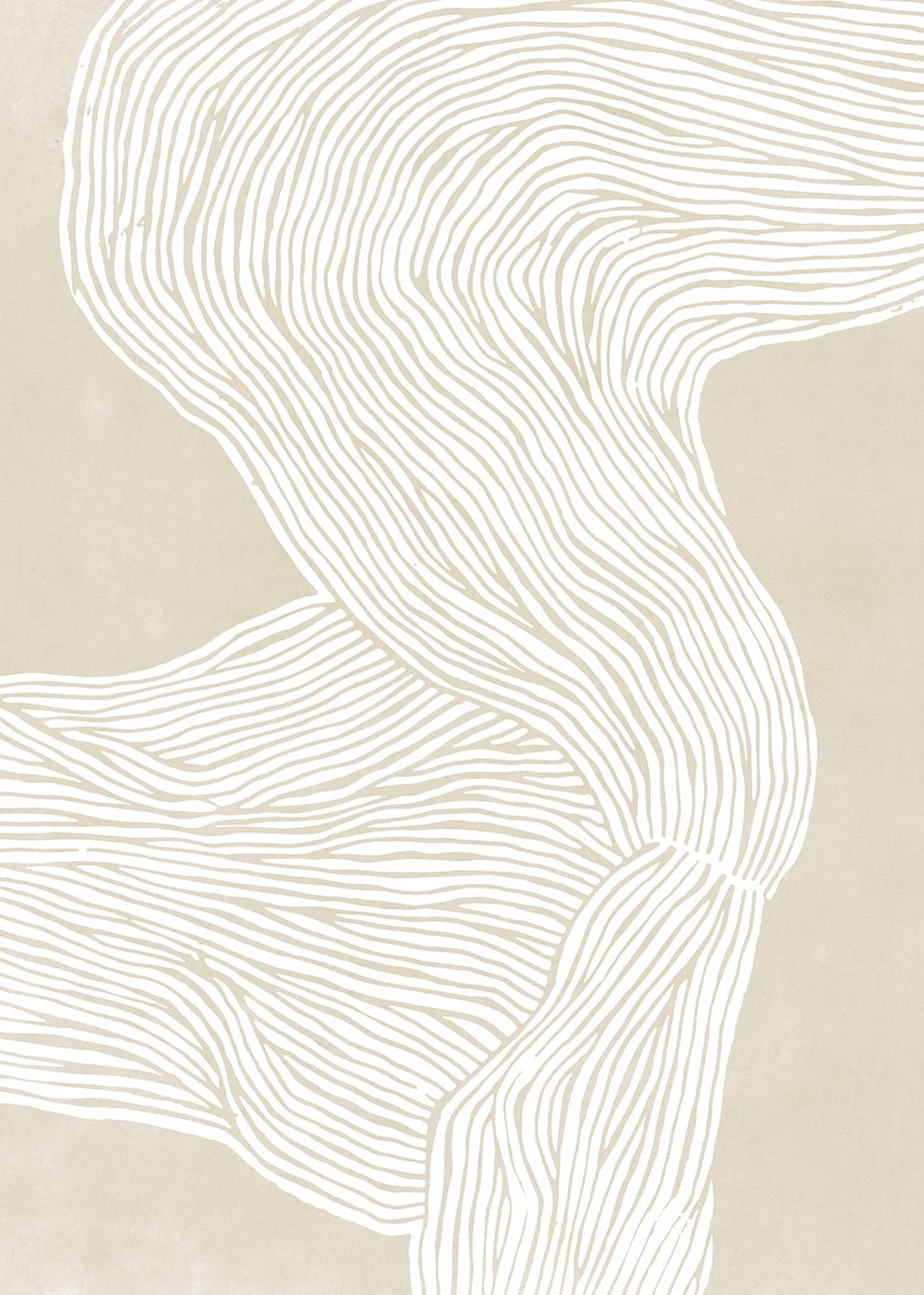 The Poster Club Art Prints The Line No. 08 Leinwand 50x70 cm beige