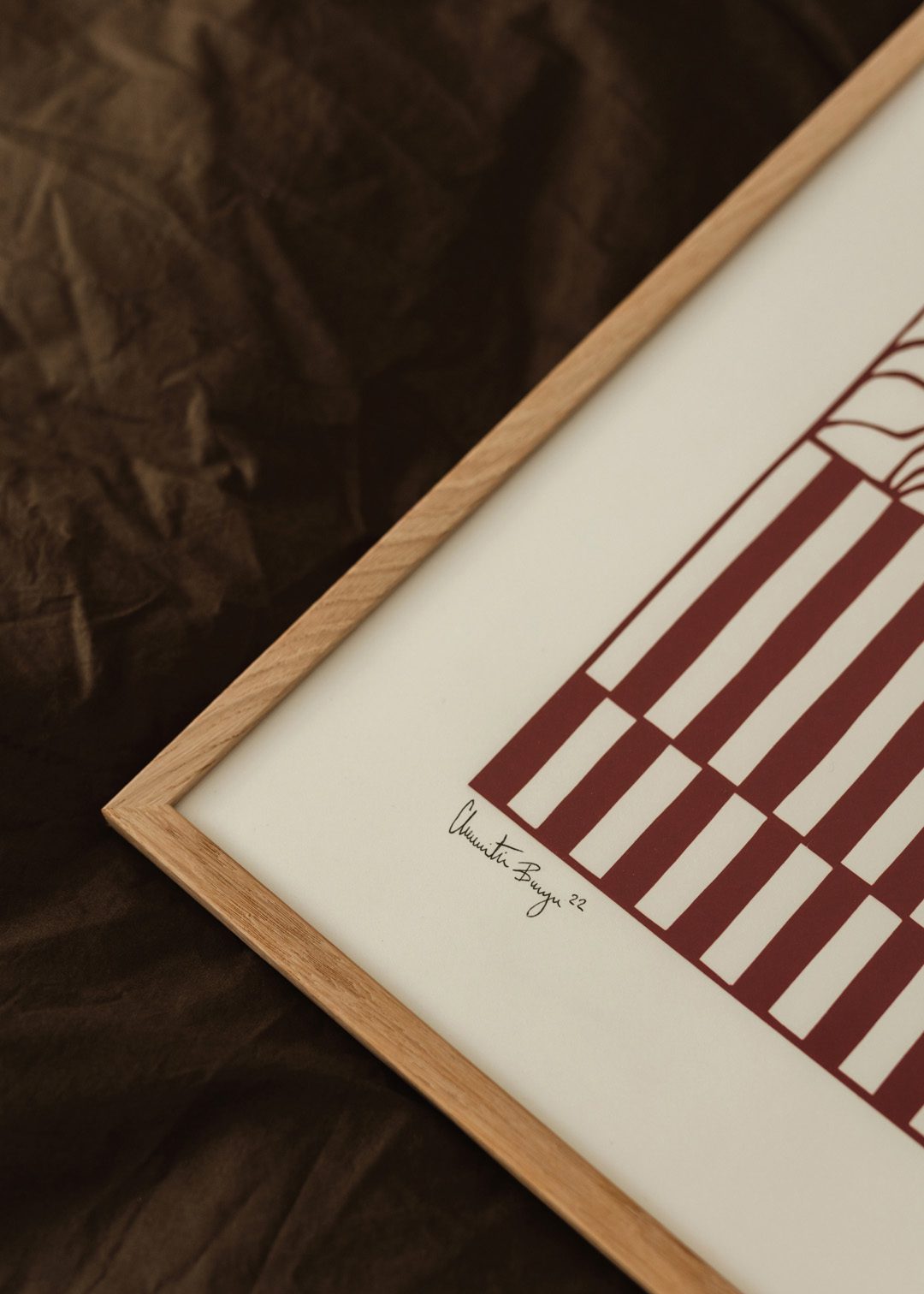 The Poster Club Art Prints Stripes No 01 Poster 30x40 rot