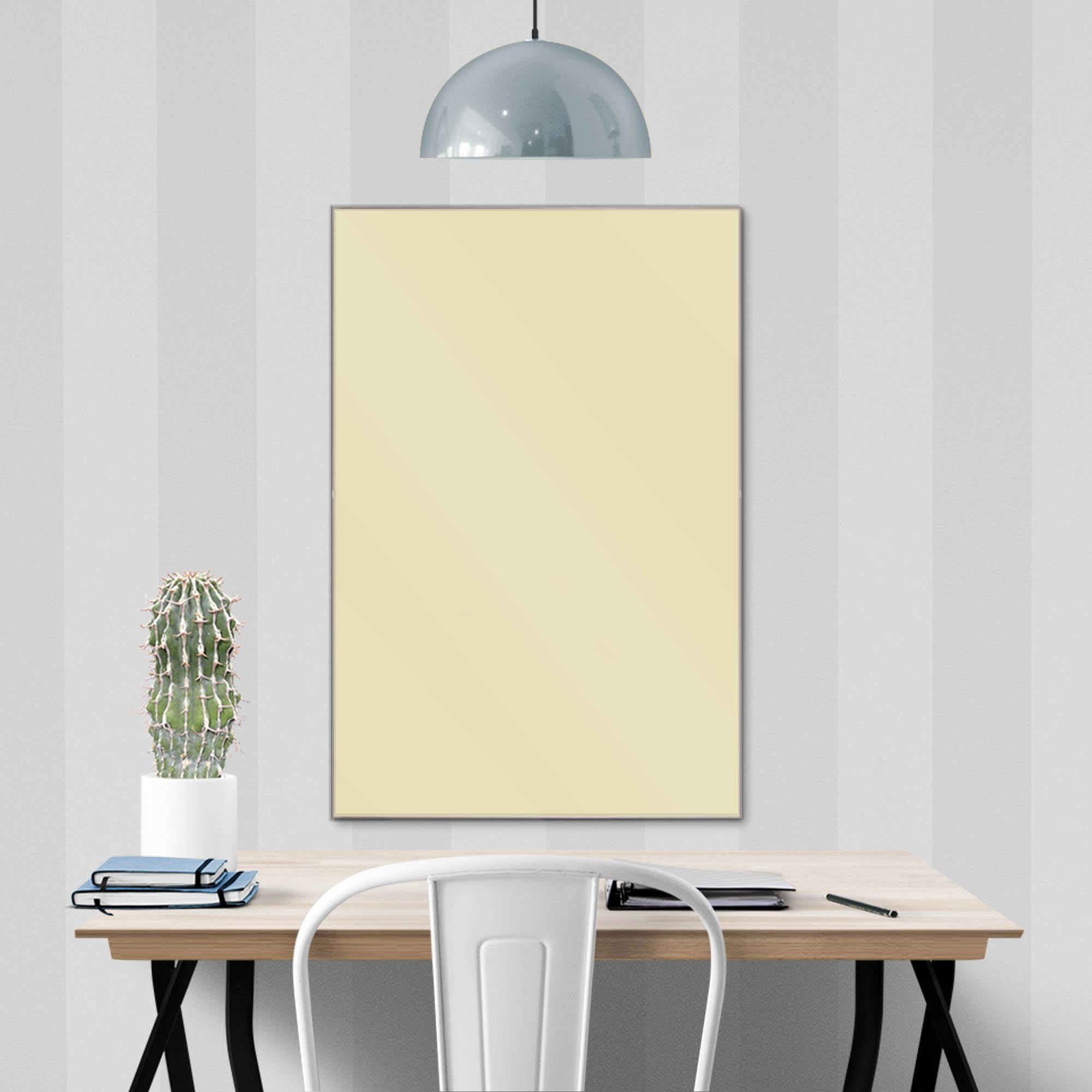 Banjado Magnettafel 90x60 cm Glas Magnettafel Beige beschreibbar