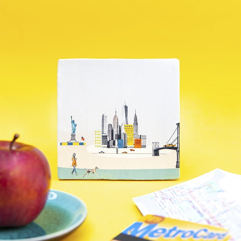 StoryTiles Delft Blue Awakening New York Fliese 10x10 cm Stadt