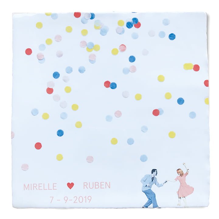 Storytiles Delft Blue Feest der Liefde Fliese 10x10 cm Konfetti