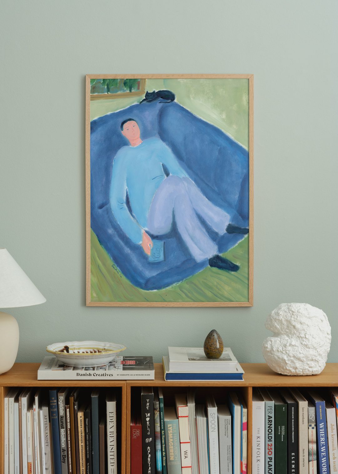 The Poster Club Afternoon Poster 50x70 cm Blau-Grün Abstrakt