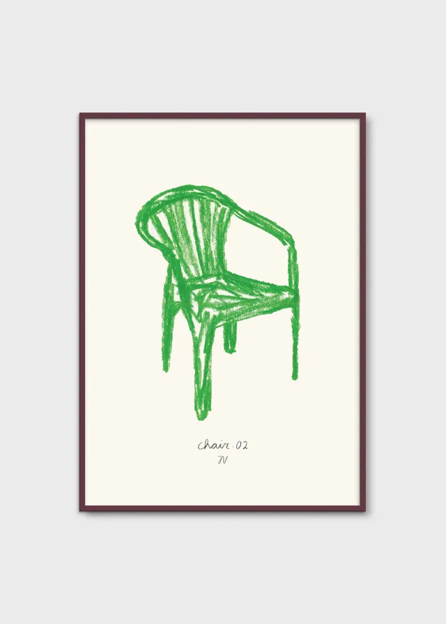 The Poster Club Chair 02 Poster 30x40 cm Grün Stuhl