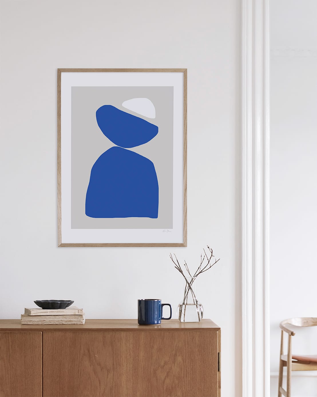 The Poster Club Art Prints Blue Moon Poster 30x40 cm blau