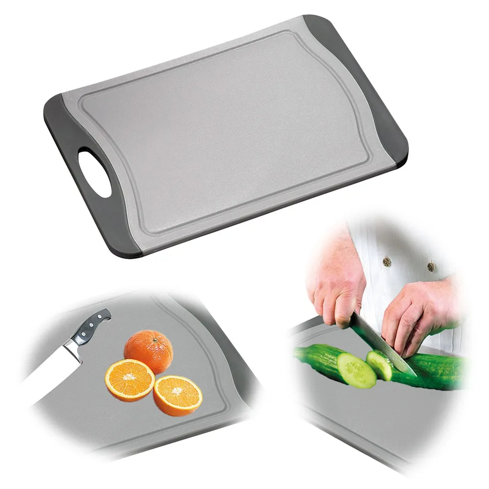 LS-LebenStil Küche & Haushalt Tranchierbrett 23cm Schneidebrett Grau