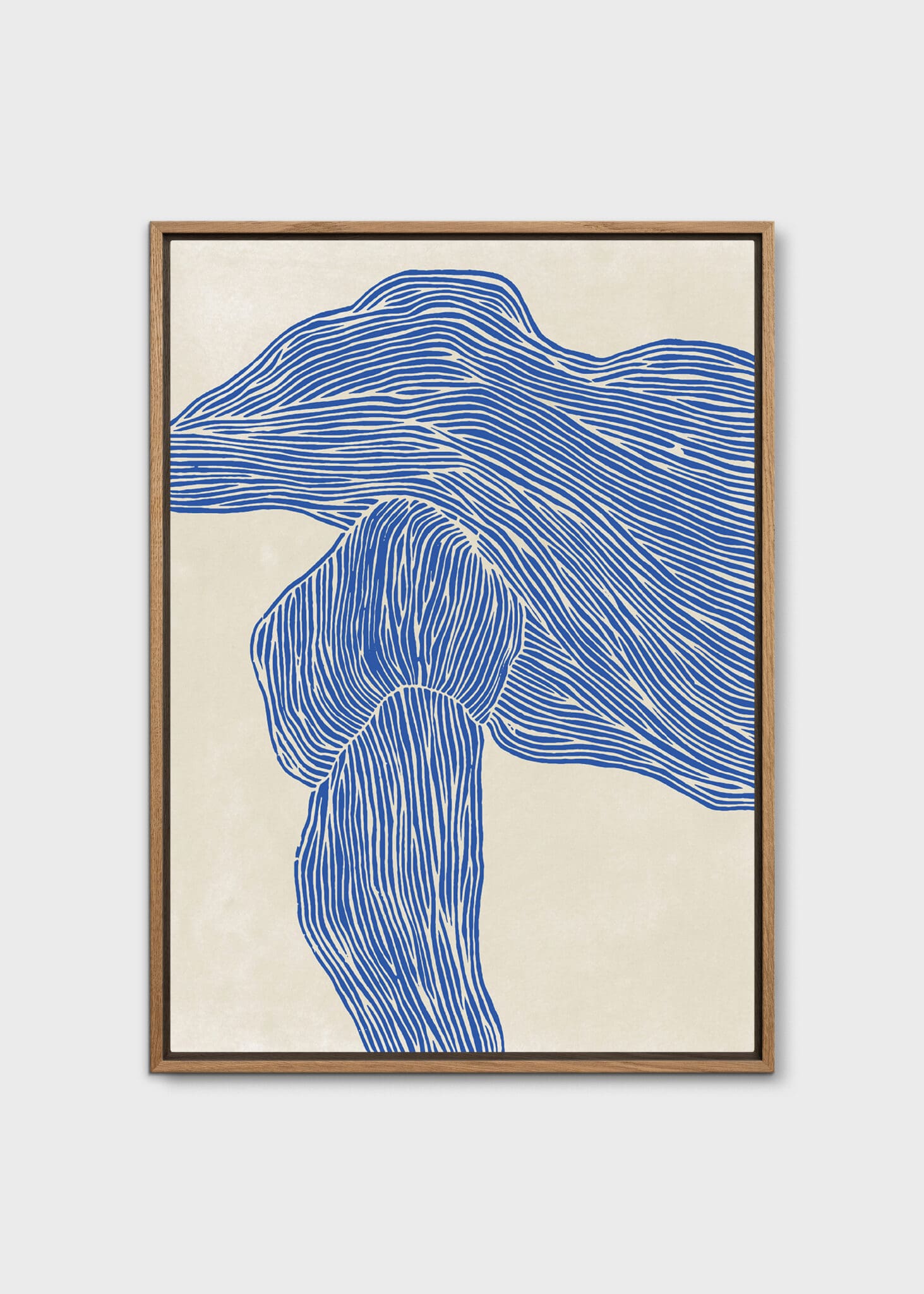 The Poster Club Art Prints The Line Navy Leinwandbild 30x40 Beige