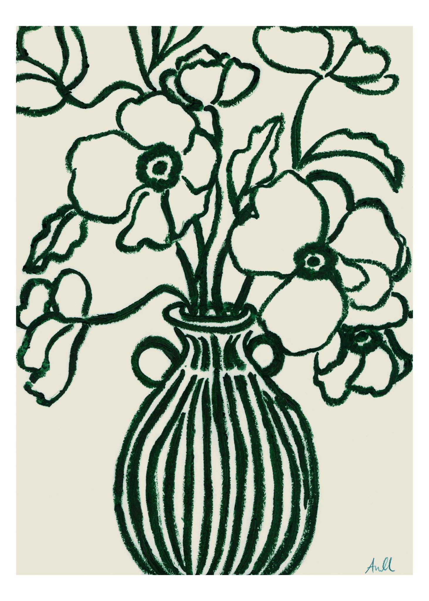 The Poster Club Poppy Studies III Poster 30x40 Grün