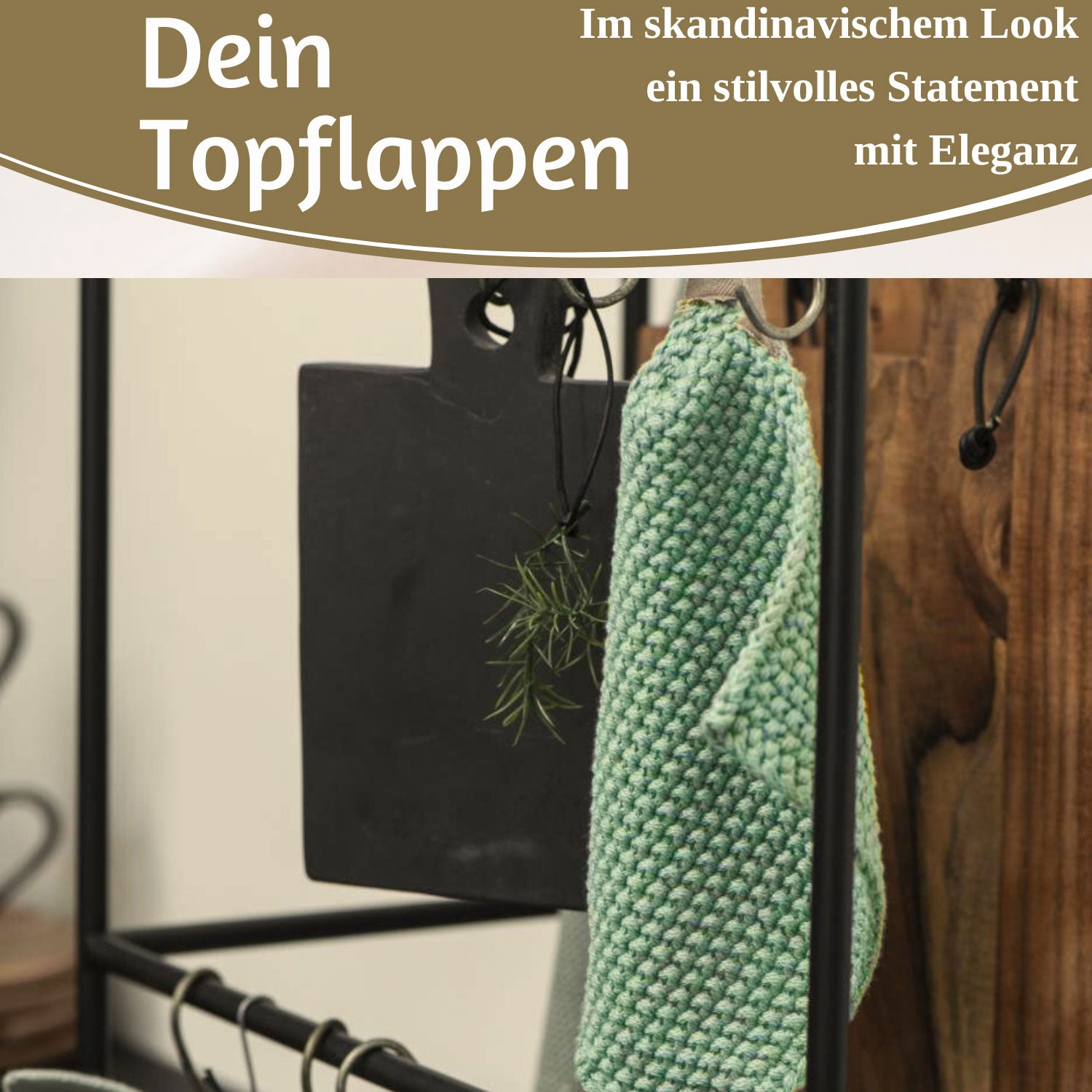 LS-LebenStil Mynte Topflappen 22cm Wasabi Grün Baumwolle