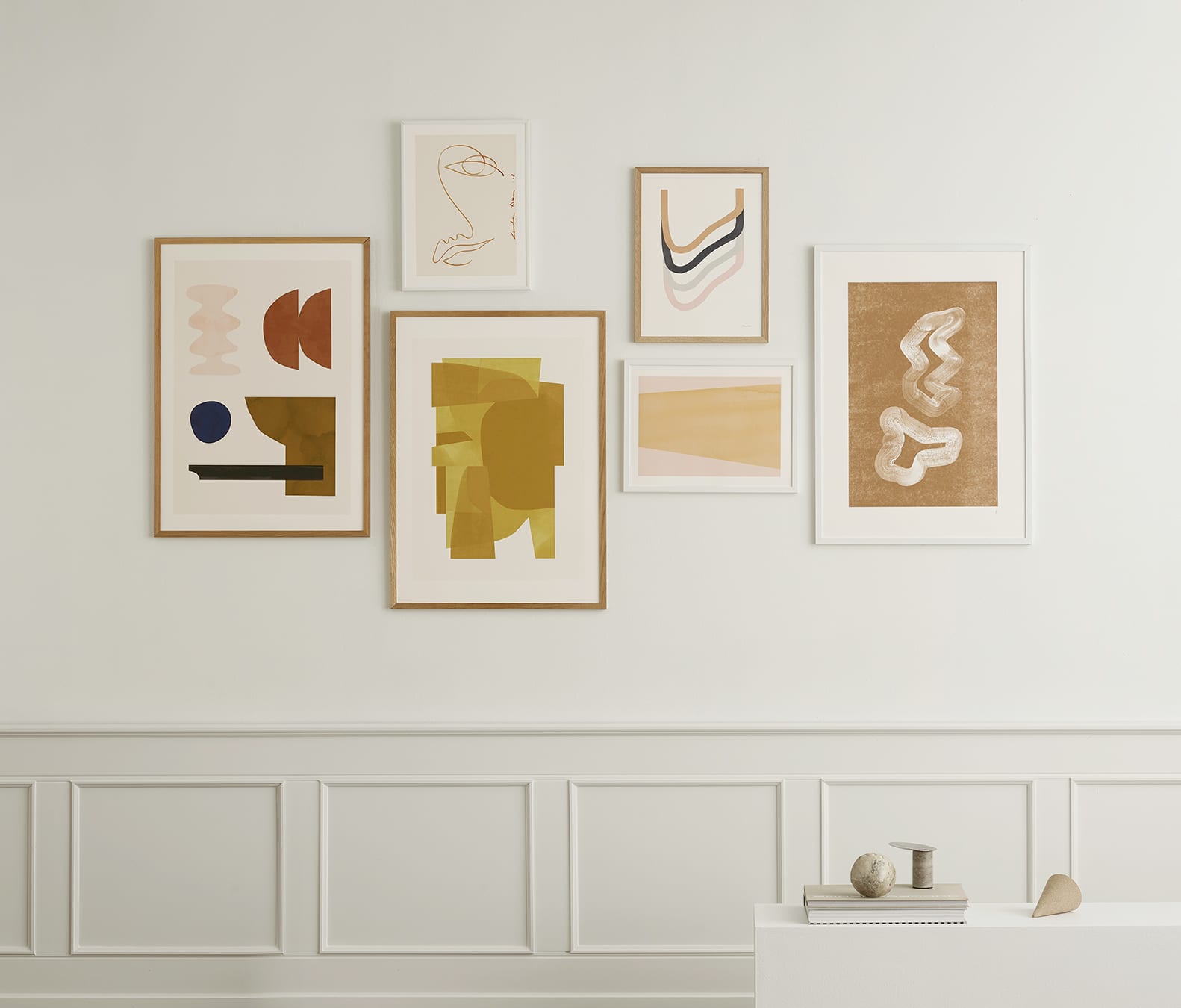 The Poster Club Art Prints Shapescape 09 Poster 30x40 beige