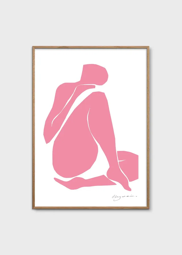 The Poster Club Art Prints Mauve Intimacy Poster A4 rosa