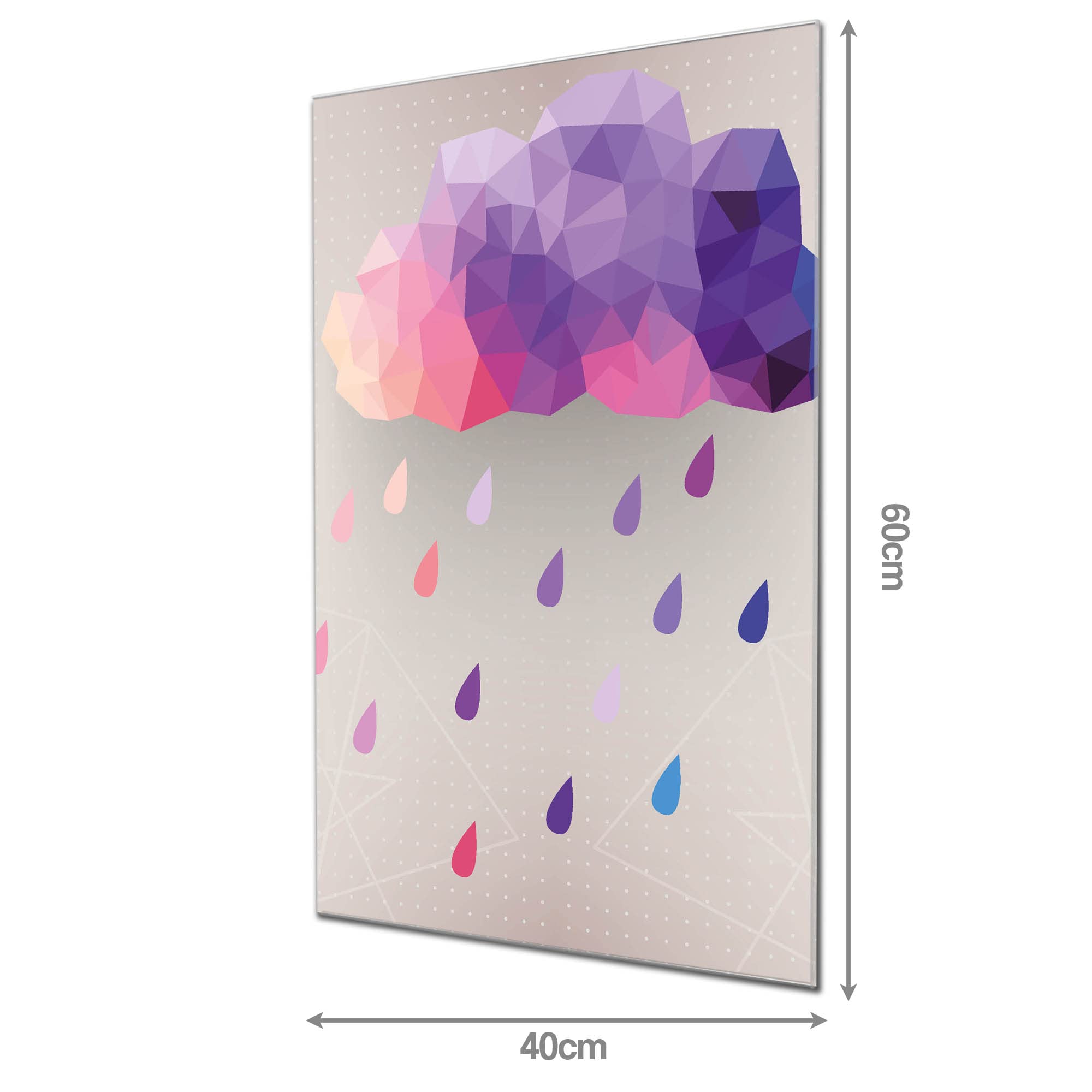 Banjado Magnettafel Regenwolke Magnetboard 60x40 cm Kinder