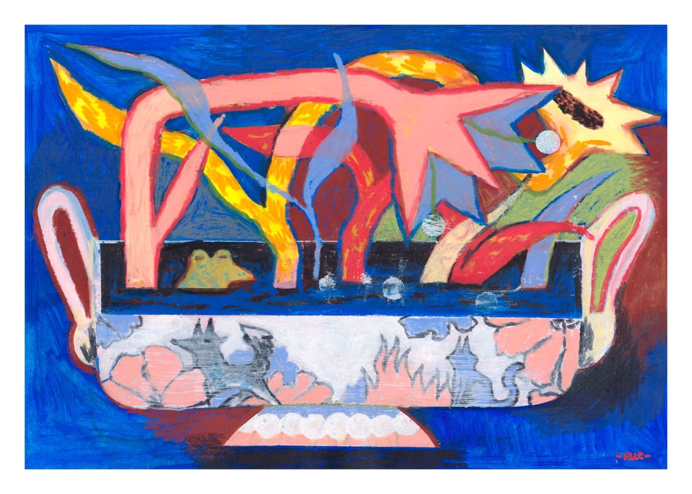 The Poster Club Svamp Poster 30x40 cm Blau