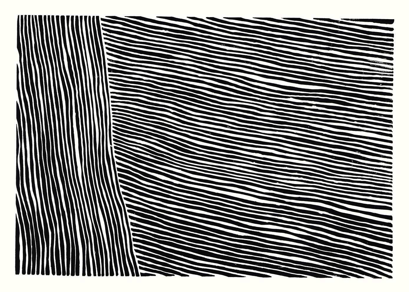 The Poster Club The Line 02 Kunstdruck A4 schwarz-weiß