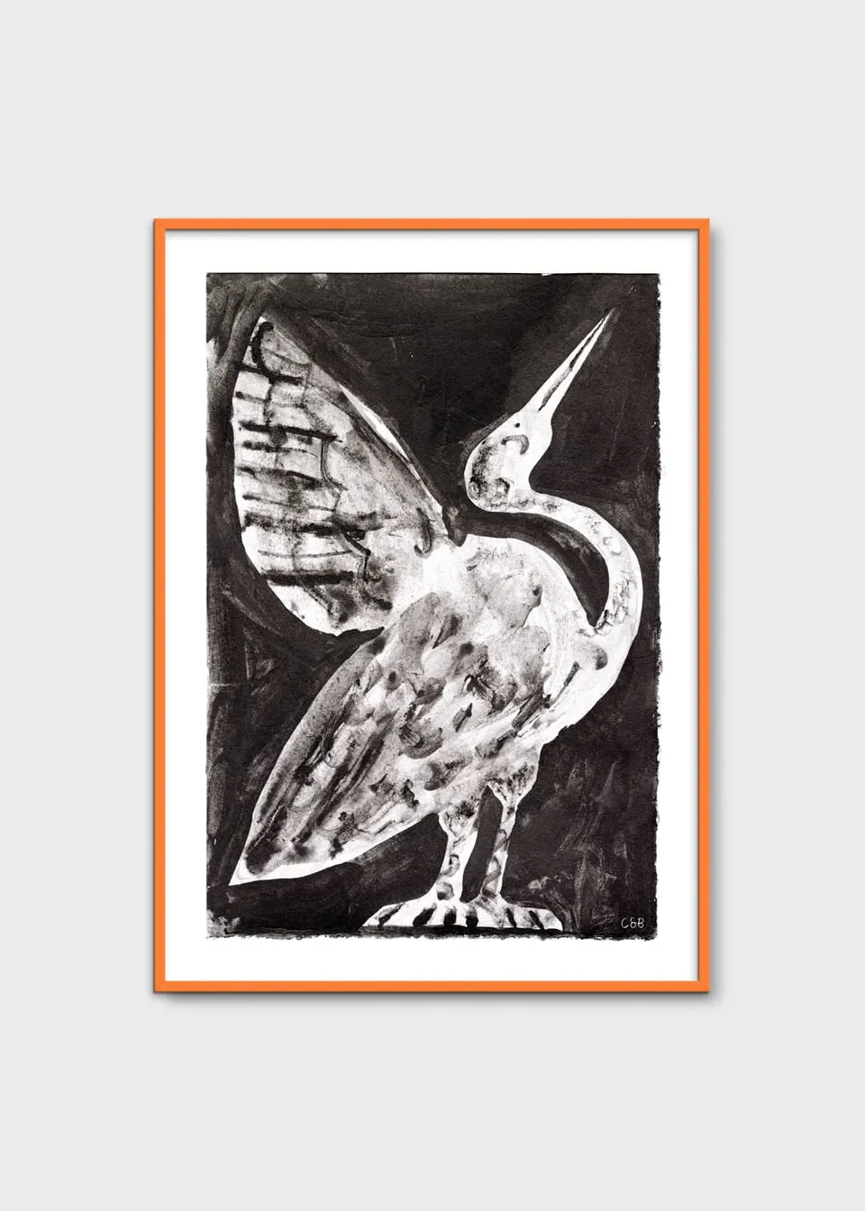 The Poster Club Bird II Kunstdruck A4 Vogel schwarz-weiß
