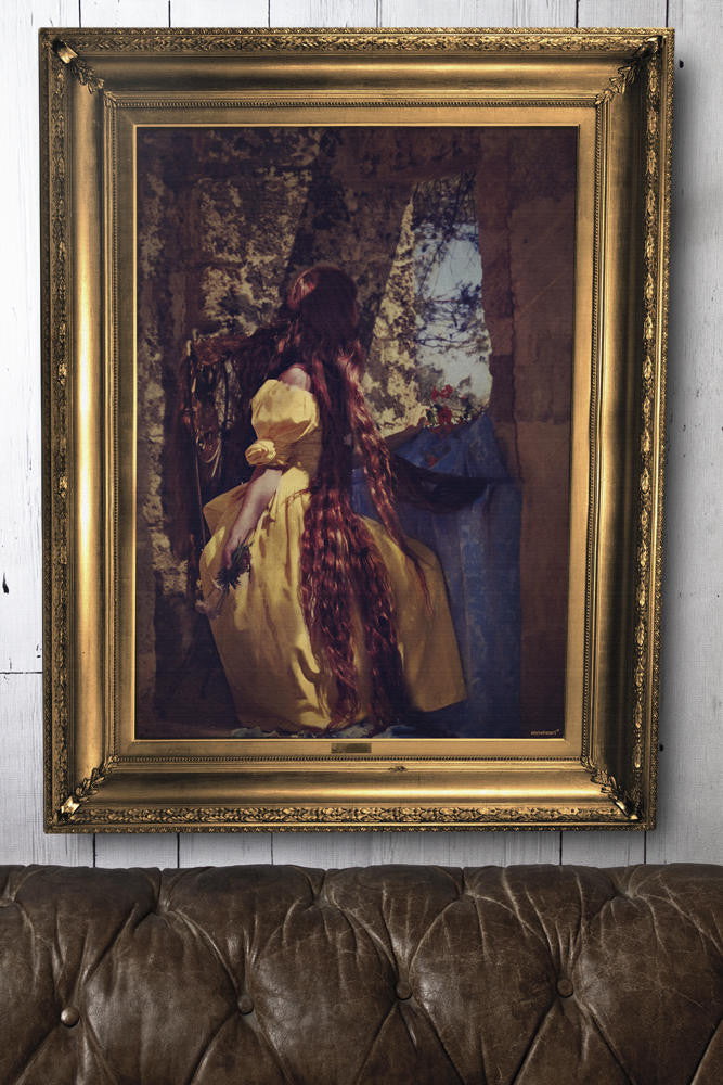 Mineheart Rapunzel Canvas Leinwandbild 66x81cm Goldrahmen