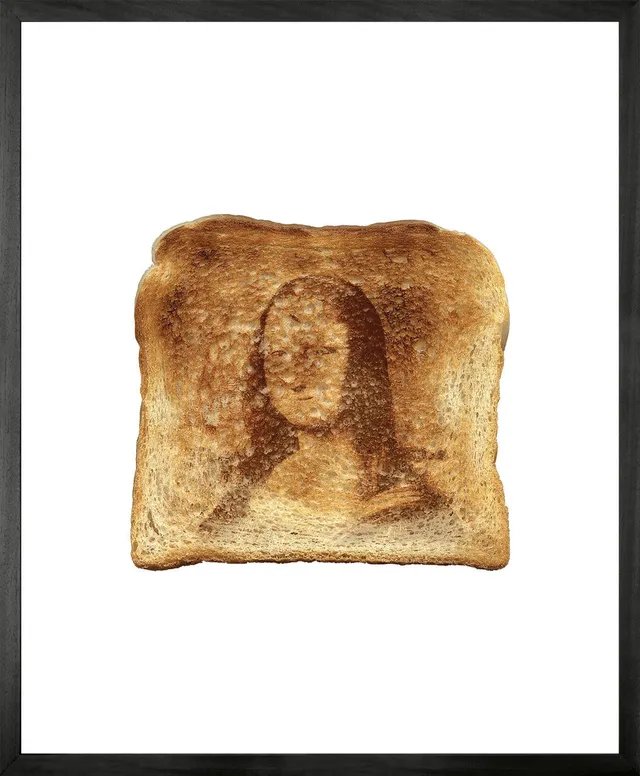 Mineheart Mona Lisa Toast Wandbild 30x41 Leinwand Pop Art