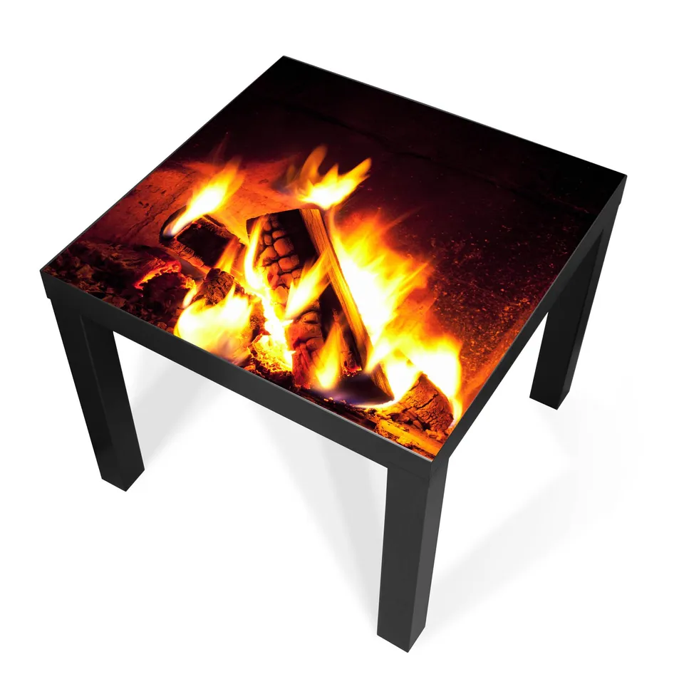 Banjado Möbelfolie Kaminfeuer Tischfolie 55x55 Feuer