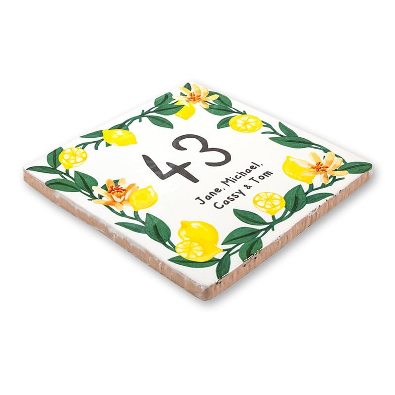 Storytiles Delft Blue Overal Citroentjes Fliese S 10x10 cm Zitrone