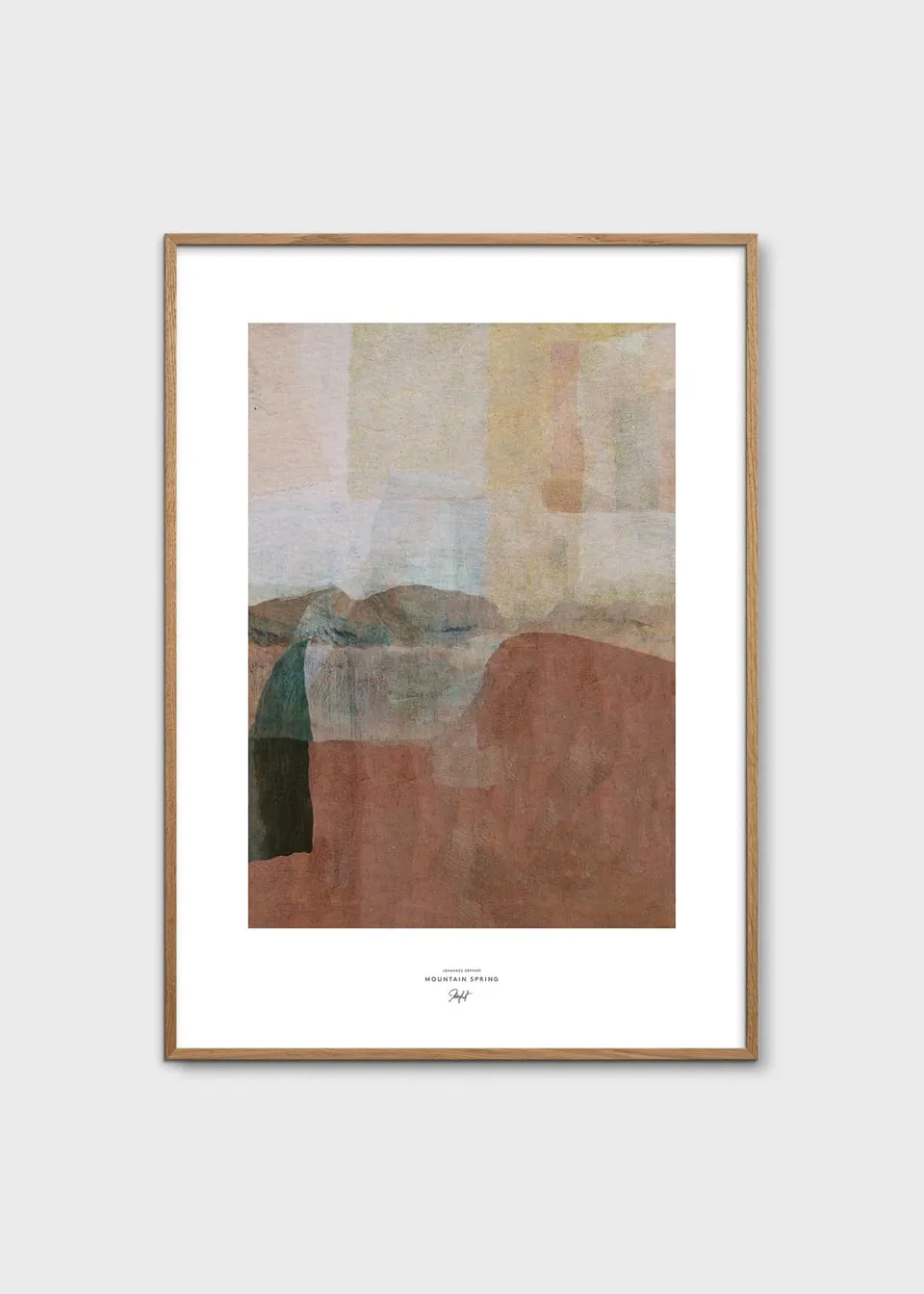 The Poster Club Art Prints Mountain Spring Kunstdruck 30x40 braun