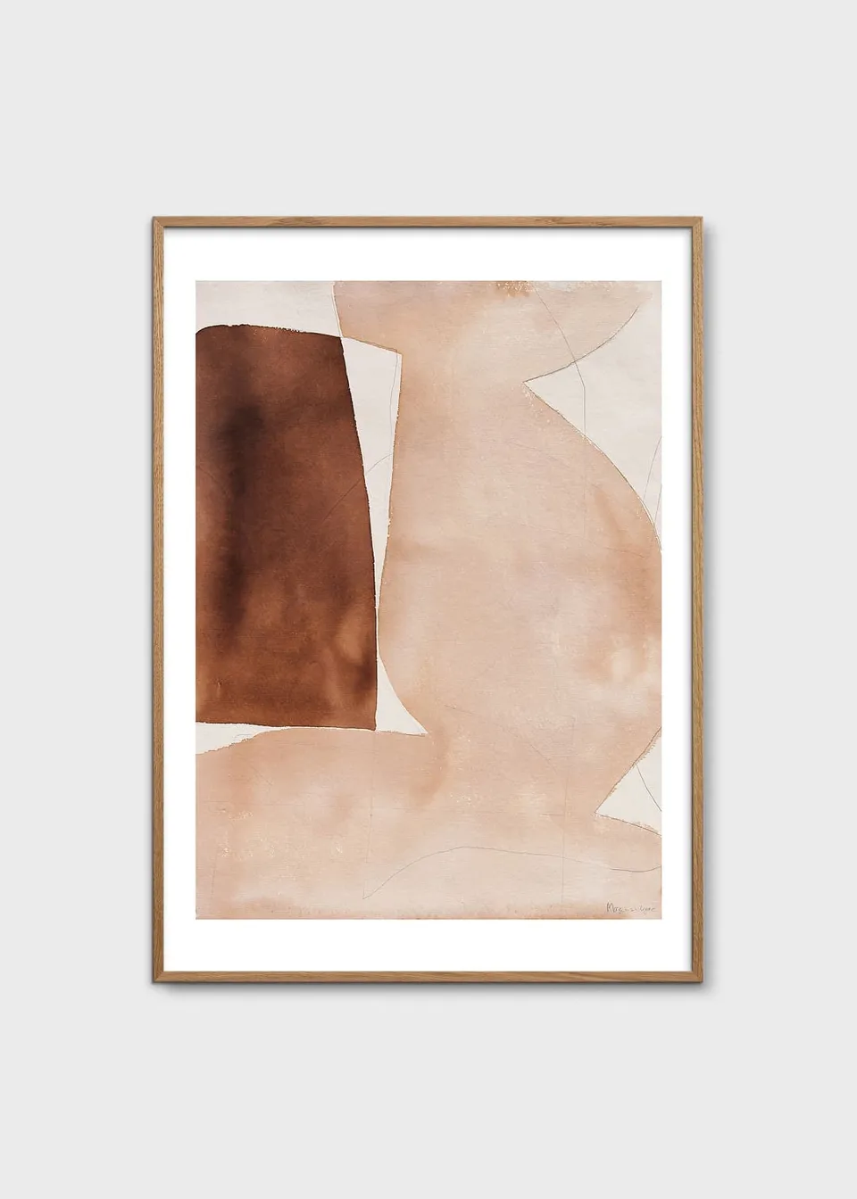 The Poster Club Bloom Kunstdruck 50x70 cm braun rosa