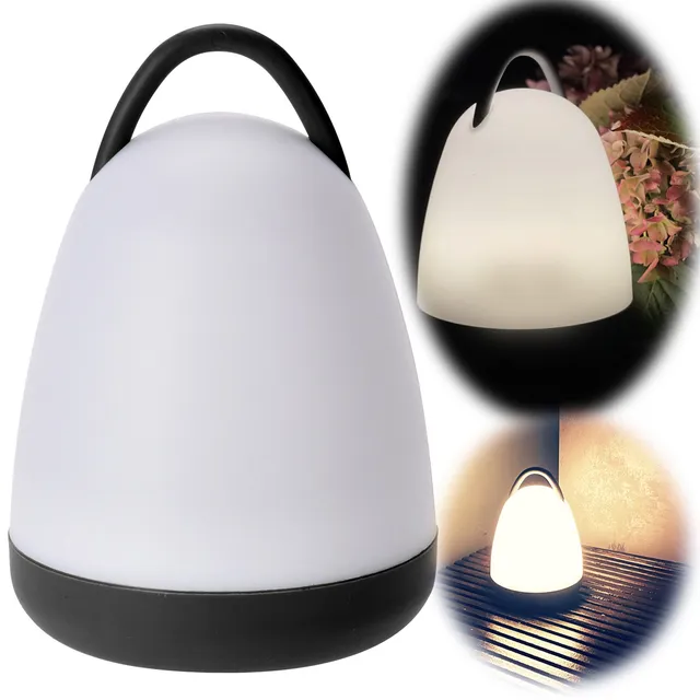 LS-LebenStil Camping-Leuchte LED 18x13cm schwarz weiß kabellos