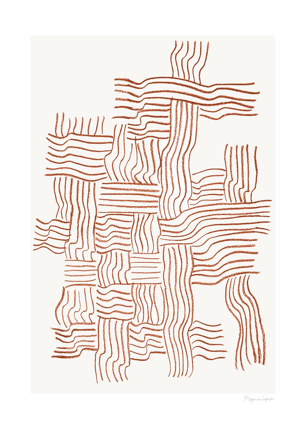 The Poster Club Art Prints Woven Poster 30x40 cm Rot