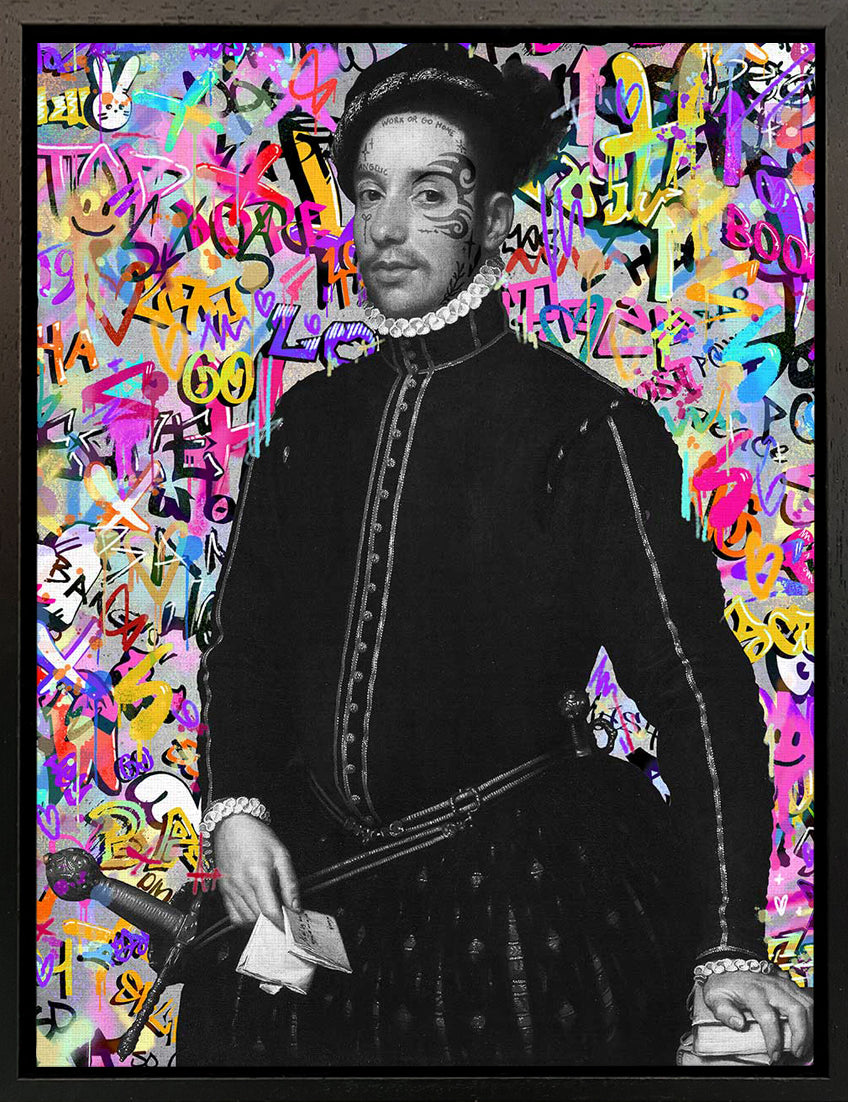 Mineheart Pop Graffiti Giovanni Bild Leinwand 40x50