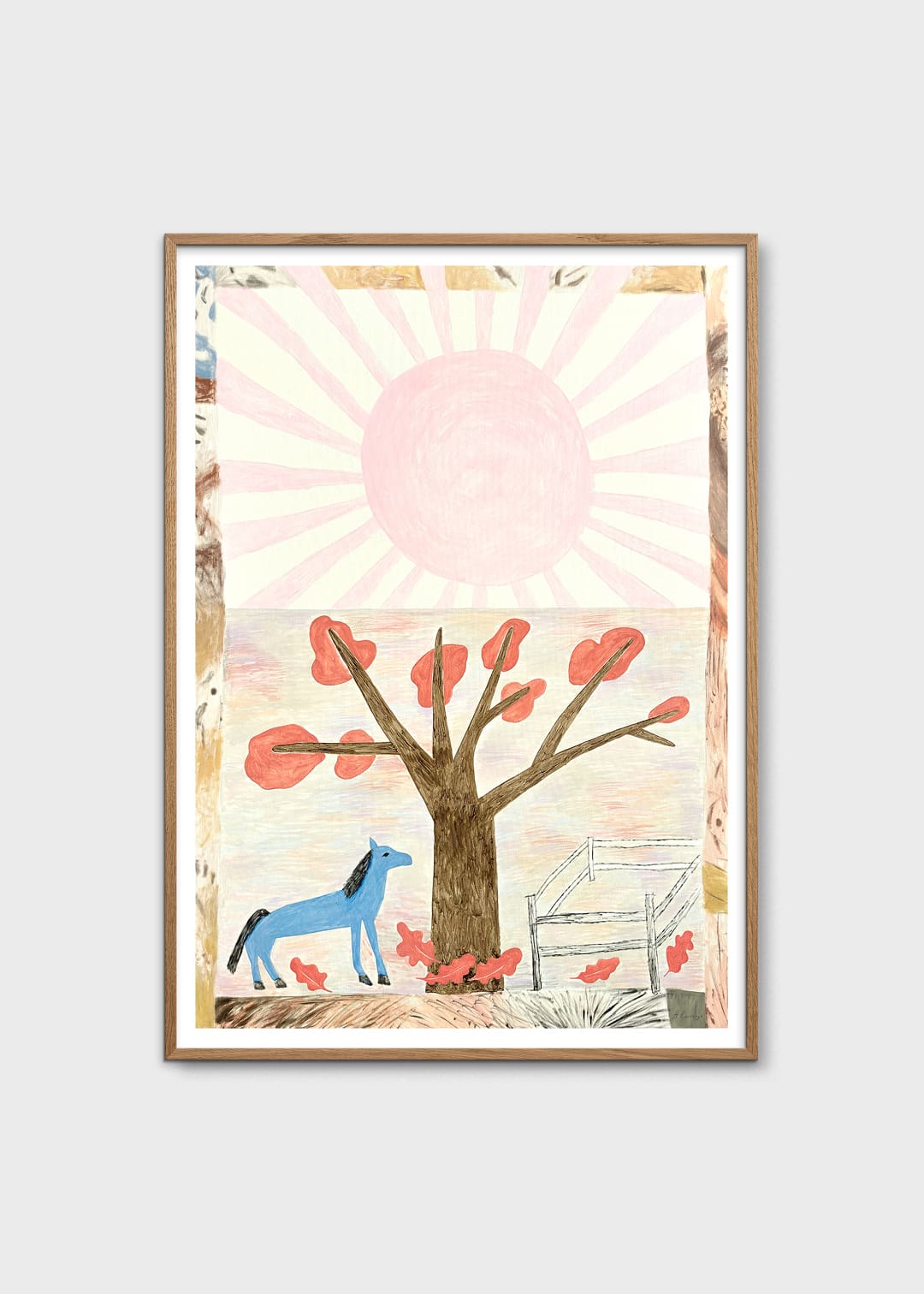 The Poster Club Blue Horse Poster A4 Tiermotiv Blau