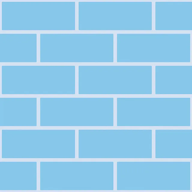 Mineheart Wallpaper Tonal Blue Bricks Tapete blau 10m Rolle
