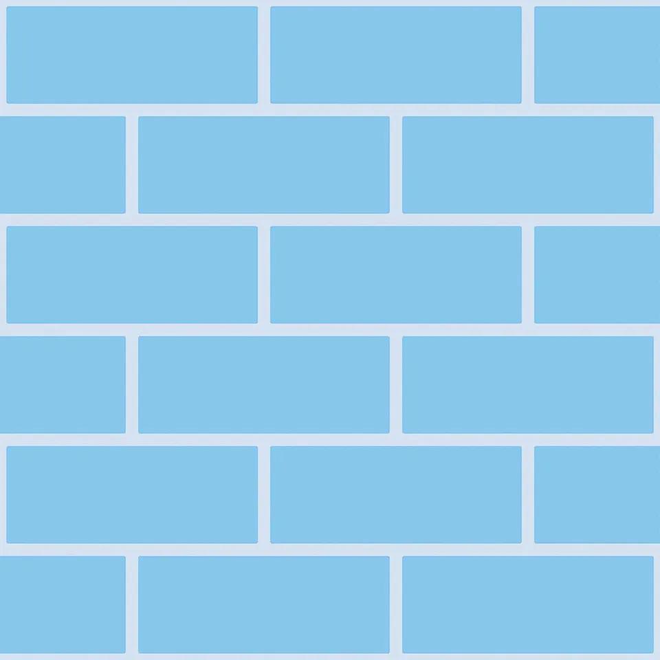 Mineheart Wallpaper Tonal Blue Bricks Tapete blau 10m Rolle