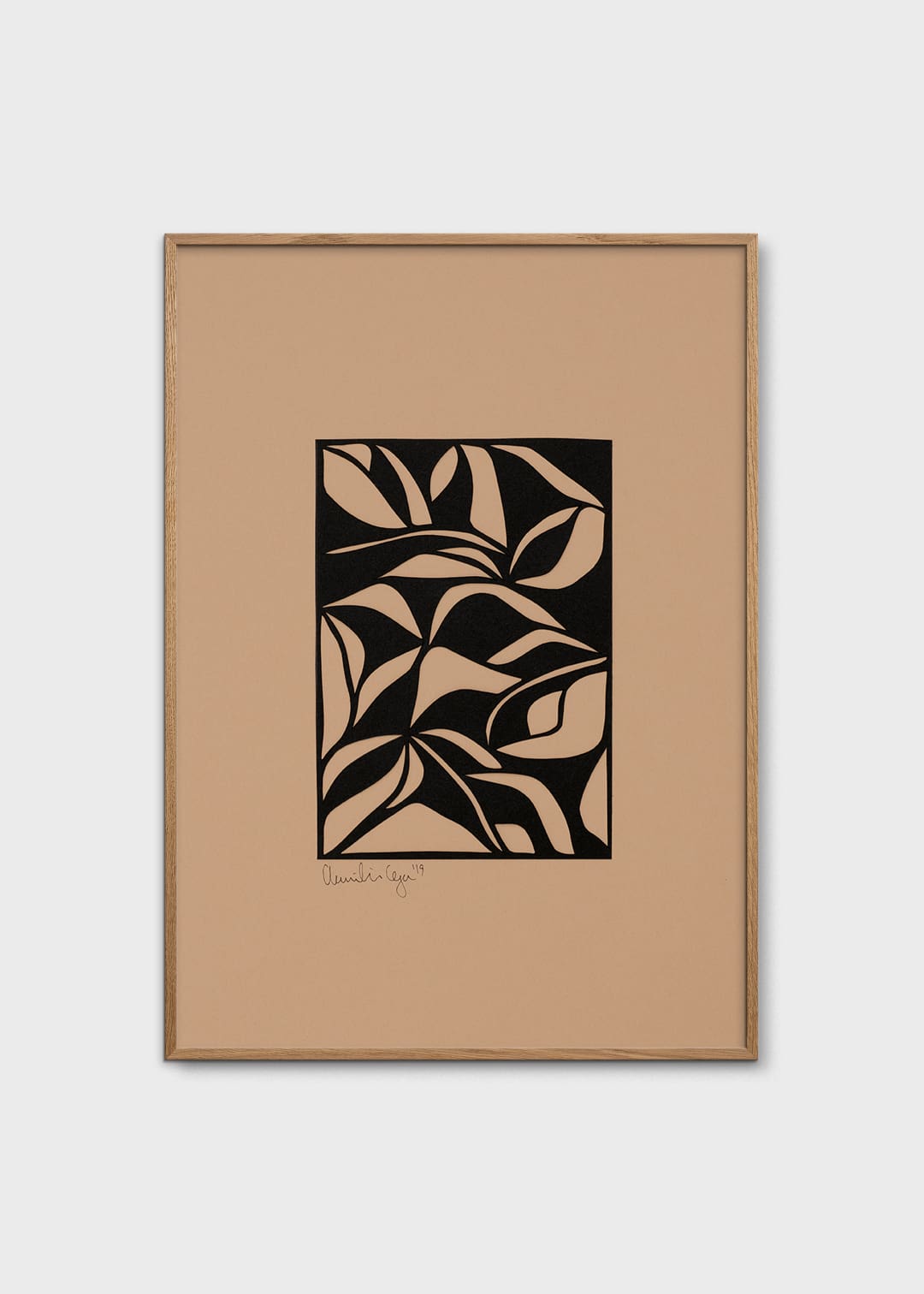 The Poster Club Art Prints Leaves No. 01 Poster 30x40 cm braun