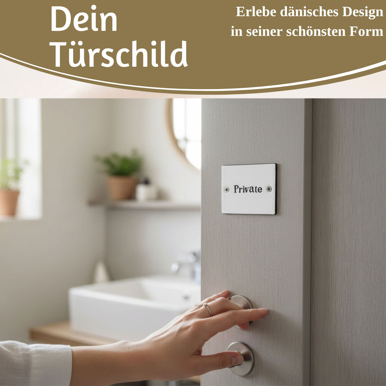LS-LebenStil Möbel & Wohnen Private Emaille Schild 6x5cm Weiß