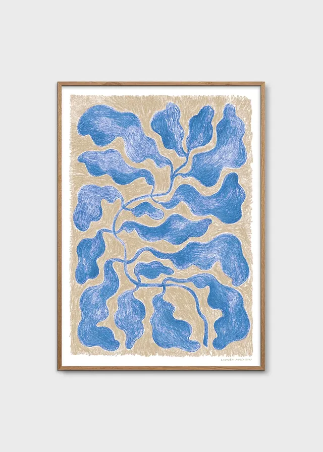 The Poster Club Rhythm Poster 30x40 cm beige blau abstrakt