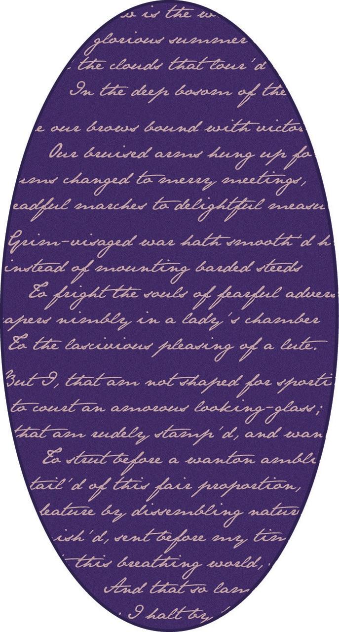 Mineheart Rugs Richard III Oval Teppich Amethyst Text