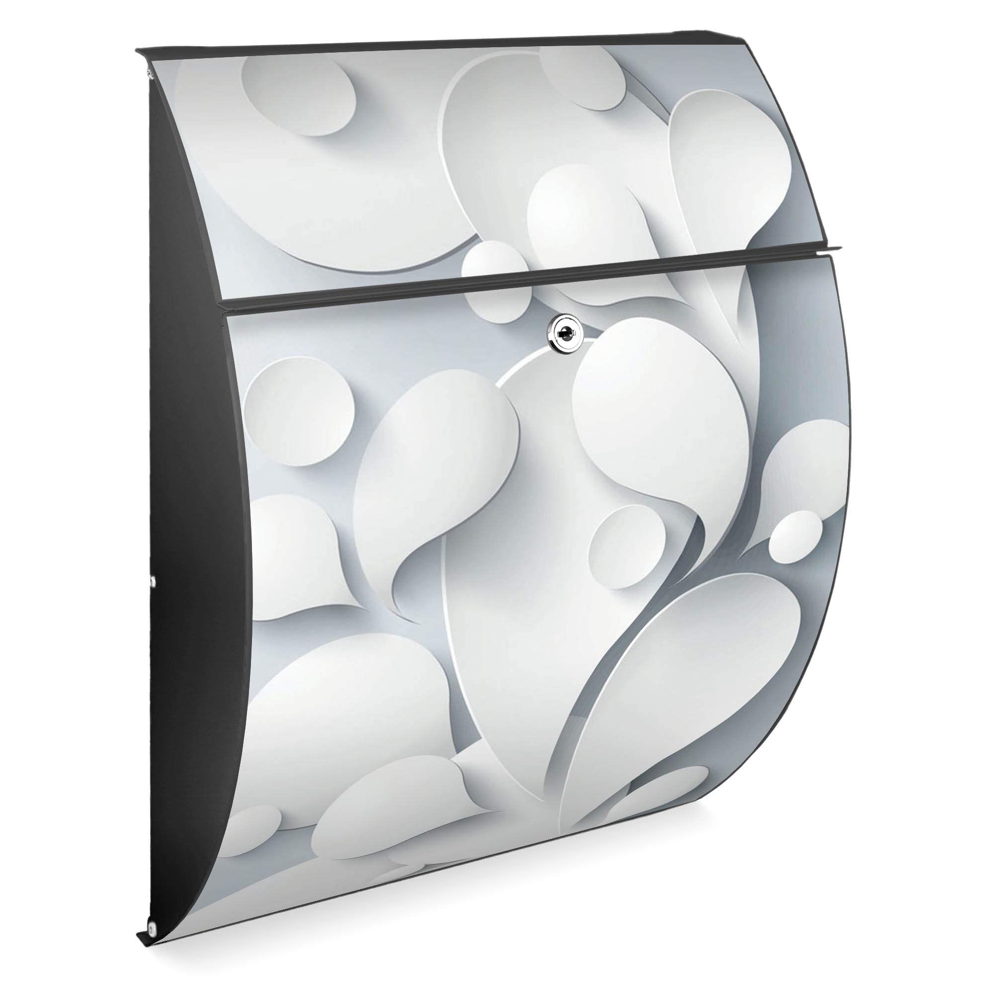 Banjado Riviera 46x33,5x13cm Briefkasten Anthrazit Papiertropfen