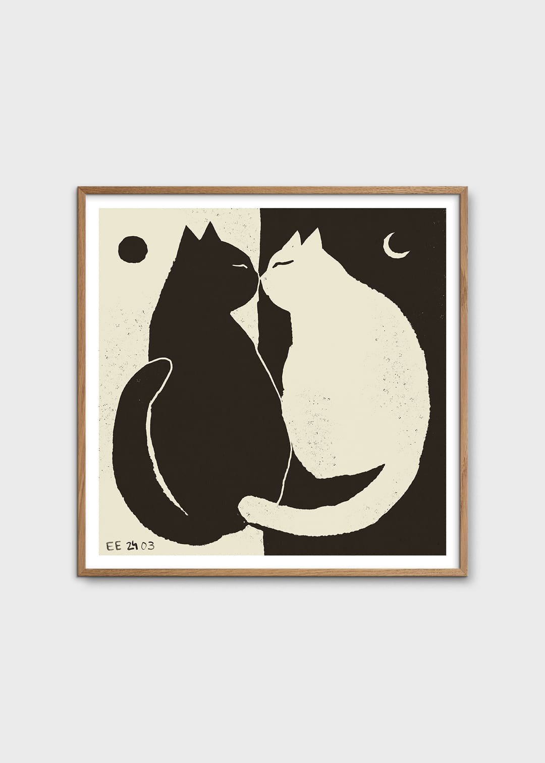 The Poster Club You and Me Poster 50x50 cm schwarz-weiß