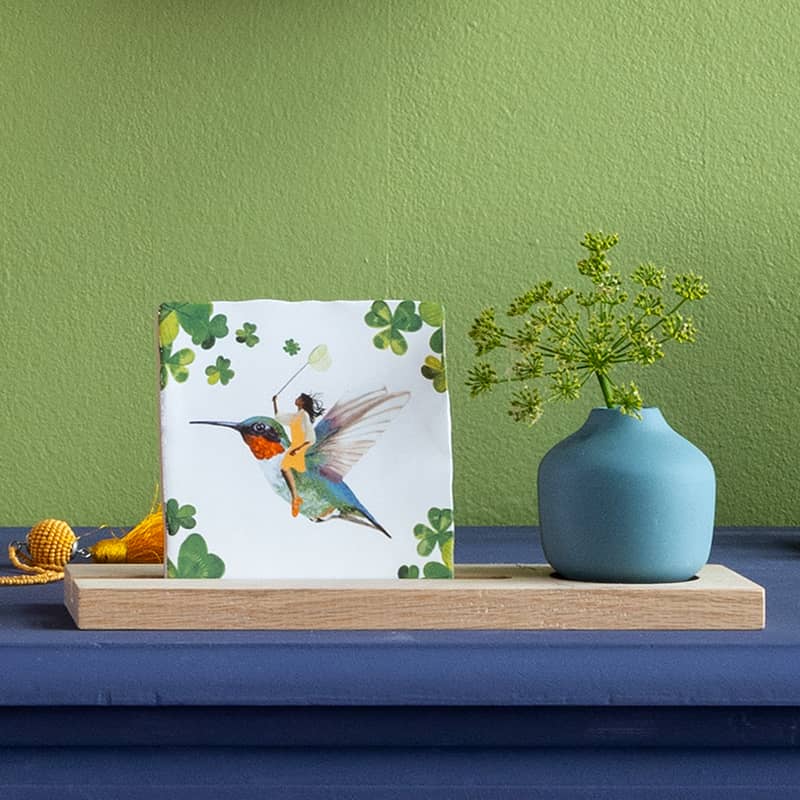 Storytiles Delft Blue Geluksvogel Fliese Glück 13x13 cm