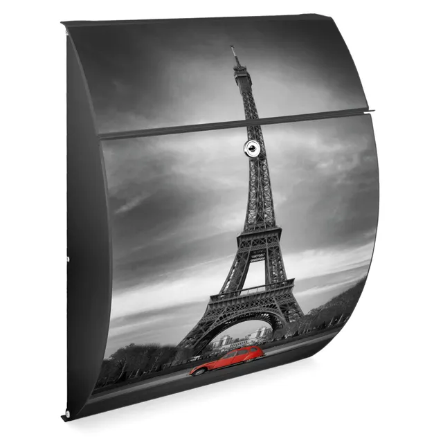 Banjado Riviera 46x33,5x13cm Briefkasten Anthrazit Motiv Paris