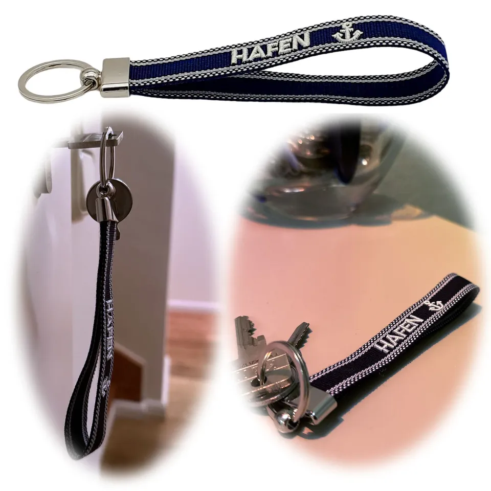 LS-LebenStil Uhren & Schmuck Schlüsselanhänger Hafen Anker Blau