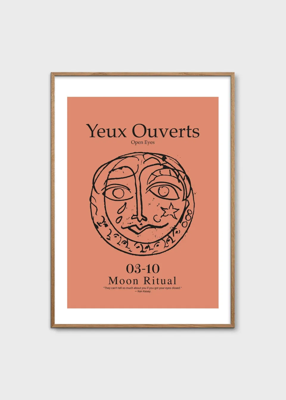 The Poster Club Yeux Poster 30x40 cm orange