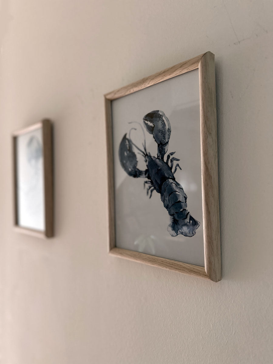 LS-LebenStil Wandbild Sylt Hummer 20x28cm Holzrahmen maritim