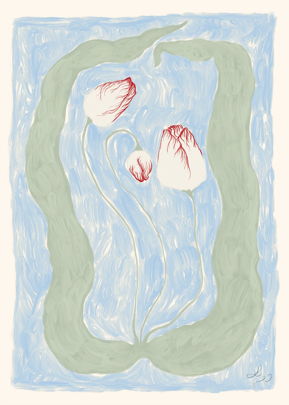 The Poster Club Art Prints Sweet Forgetful Poster 30x40 cm grün
