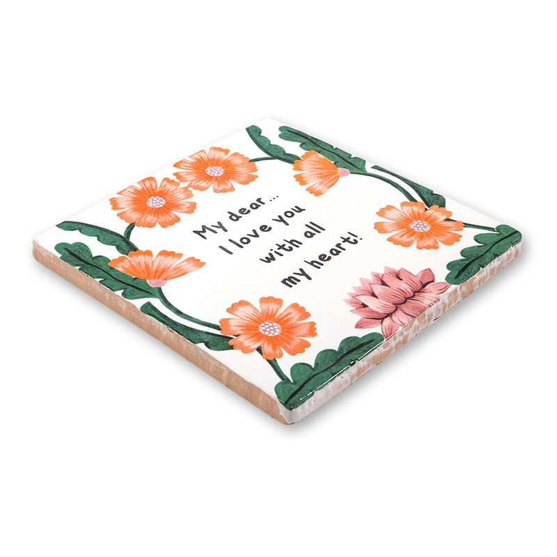 Storytiles Delft Blue Verse Bloempjes Wandfliese 10x10 cm mit Text