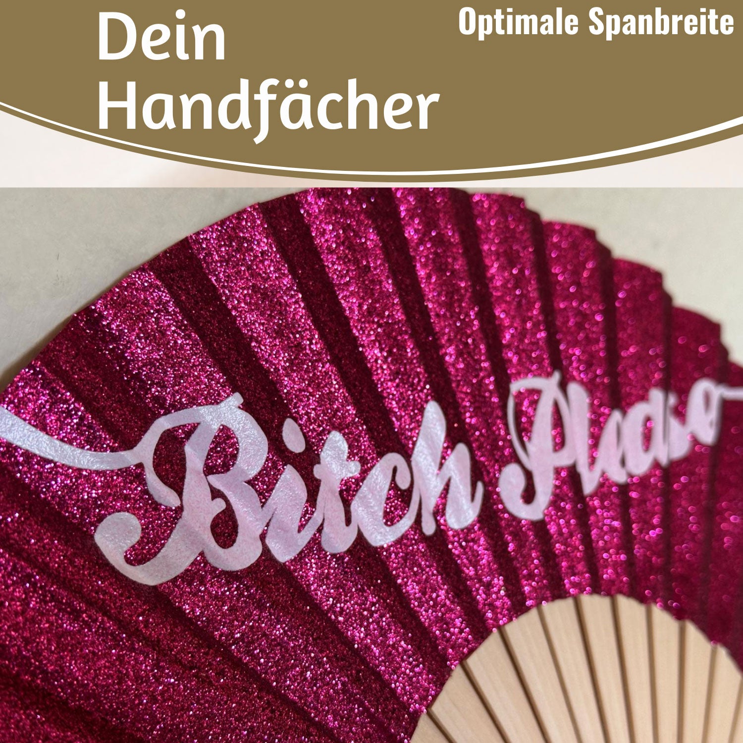 LS-LebenStil Shopper & Taschen Handfächer Faltfächer Bitch Please pink