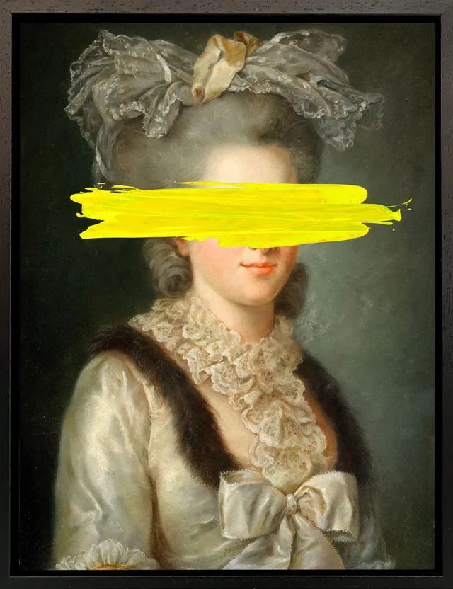 Mineheart Yellow Mark Leinwandbild Portrait 40x50 cm