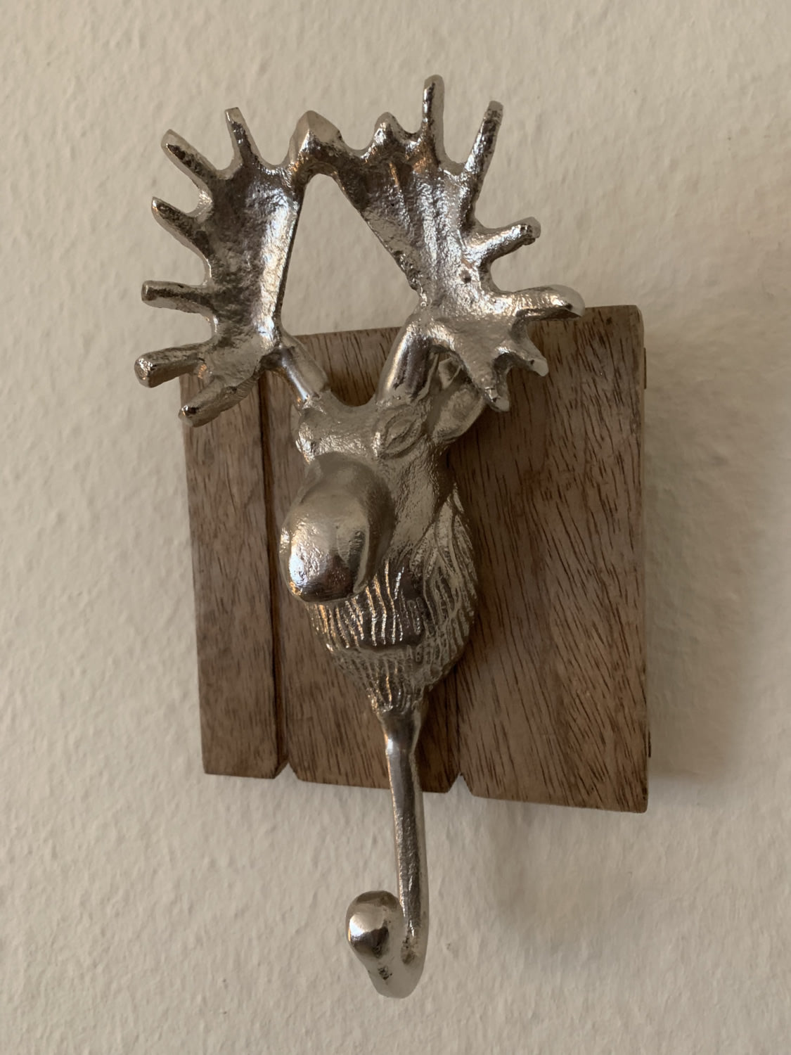 LS-LebenStil Garderobenhaken Hirsch-Kopf Braun 2er Set