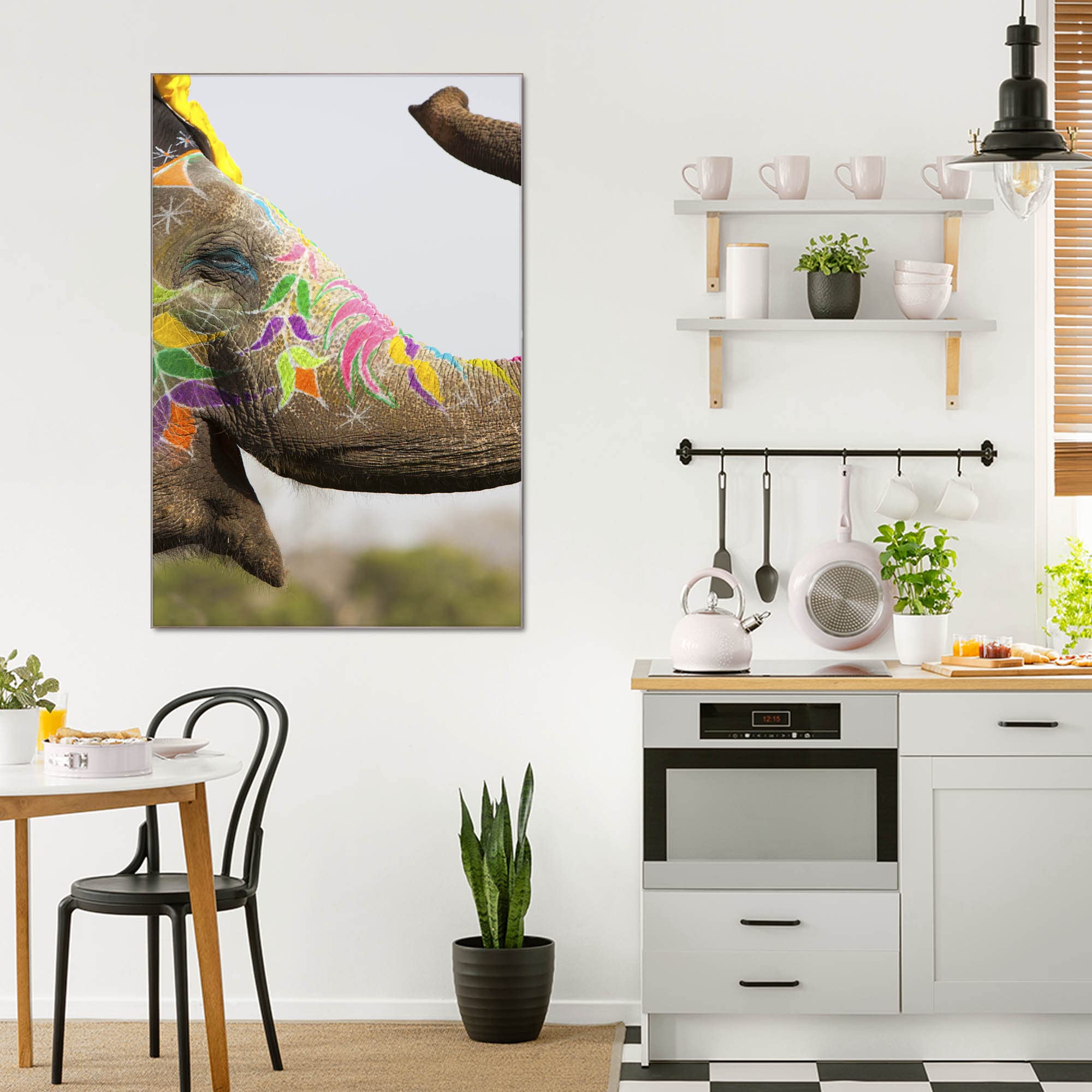 Banjado Magnettafel Glas 40x60cm Pinnwand Indischer Elephant Tier
